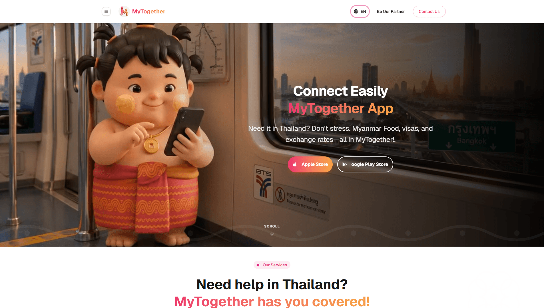 Screenshot of the MyTogether website at mytogether.org